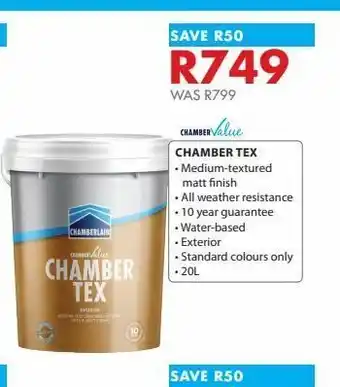 Chamberlain Chamber tex offer