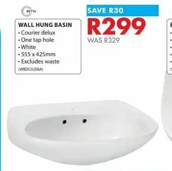 Chamberlain Wall hung basin offer
