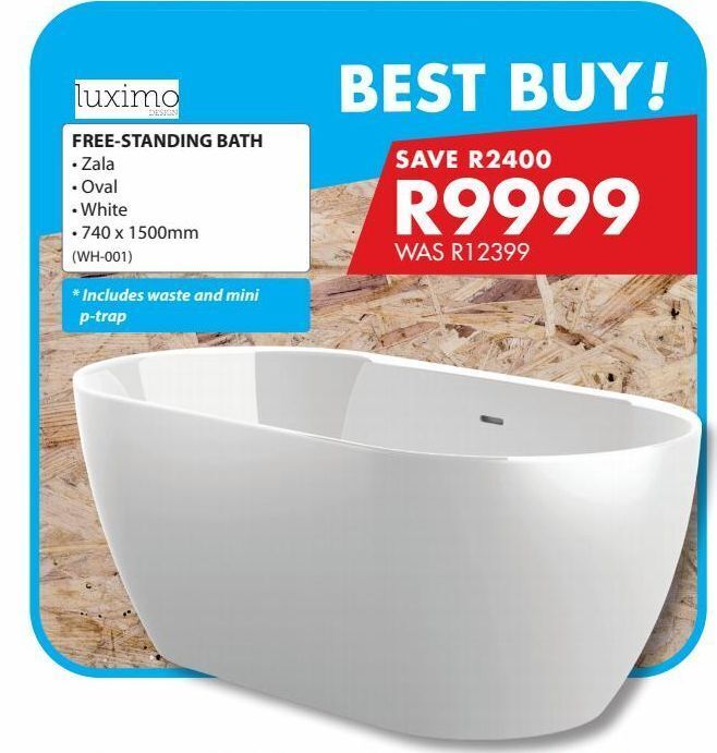 Free-standing bath offer at Chamberlain