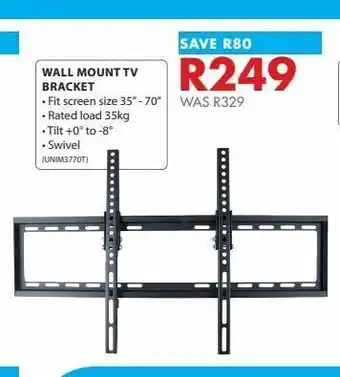 Wall mount tv bracket
