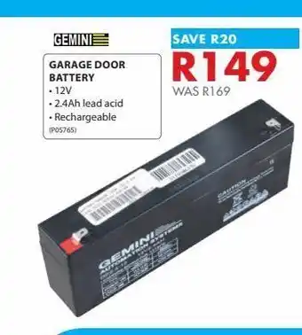 Garage door battery