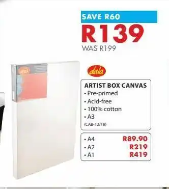 Artist box canvas