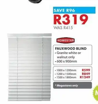 Fauxwood blind