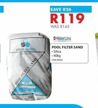 Chamberlain Pool filter sand offer