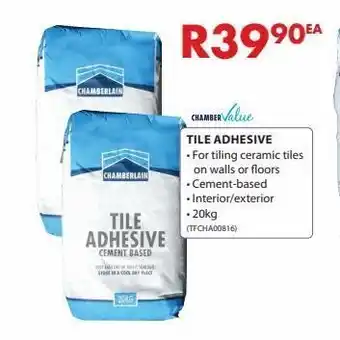 Chamberlain Tile adhesive offer