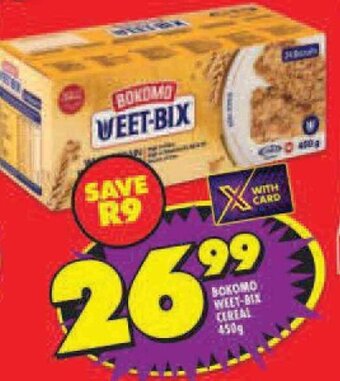 Shoprite Bokomo Weet-Bix Cereal 450g offer