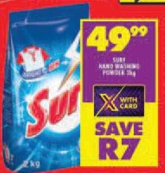 Shoprite Surf Hand Washing Powder 2kg offer