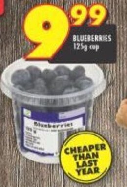 Shoprite Blueberries 125g cup offer