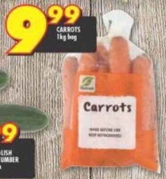 Shoprite Carrots 1kg bag offer