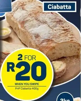 Pick n Pay PnP Ciabatta 2 x 400g offer