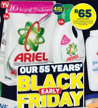 Pick n Pay Ariel Auto Washing Powder 2kg or Laundry Detergent 1.5 litre assorted offer