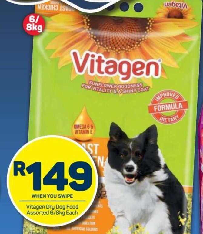 Vitagen Dry Dog Food assorted 6/8kg offer at Pick n Pay