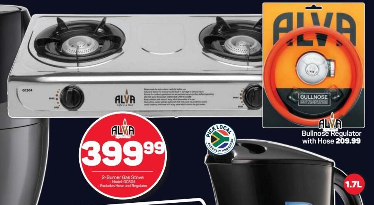 Alva 2Burner Gas Stove offer at Pick n Pay