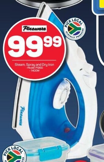 Pick n Pay Pineware Steam Spray and Dry iron offer