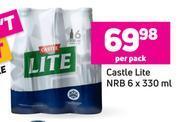 Castle lite nrb-6 x 330ml per pack