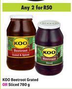 Game Koo beetroot grated or sliced-for 2 x 780g offer