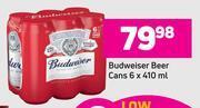 Budweiser beer cans-6 x 410ml