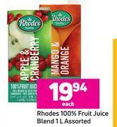 Game Rhodes 100% fruit juice blend assorted-1l each offer
