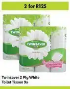 Game Twinsaver 2 ply white toilet tissue-for 2 x 9s offer