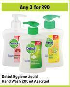Game Dettol hygiene liquid hand wash assorted-for 3 x 200ml offer