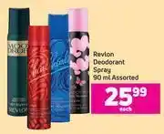 Revlon deodorant spray assorted-90ml each