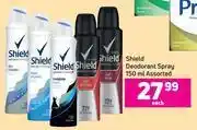 Shield deodorant spray assorted-150ml each