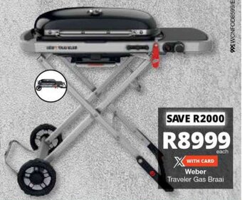 Checkers Weber Traveler Gas Braai offer