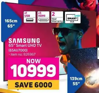 Game Samsung 65" Smart UHD TV offer