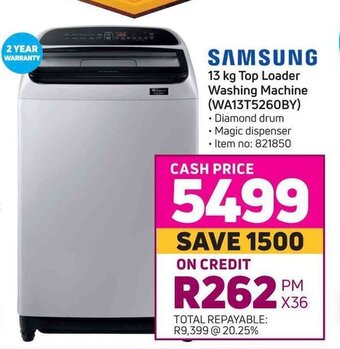 Game Samsung 13kg Top Loader Washing Machine offer