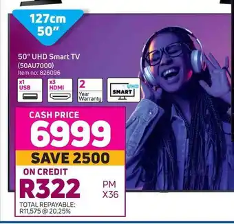 Game Samsung 50" UHD Smart TV offer