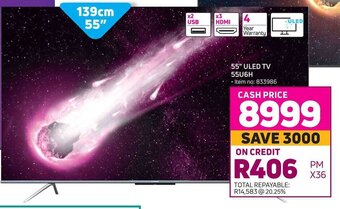 Game Hisense 55" ULED TV 55U6H offer