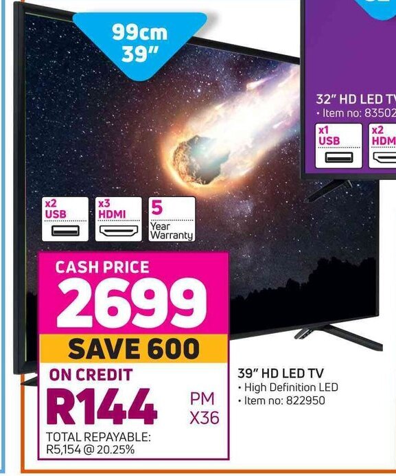 Sinotec 39" HD LED TV offer at Game
