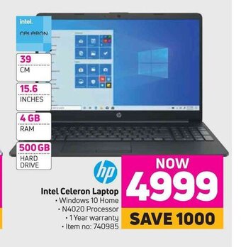 Game Hp Intel Celeron Laptop offer