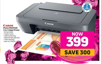Game Canon Pixma MG2540S 3-in-1 Inkjet Printer offer