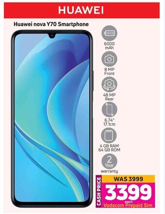 Game Huawei Nova Y70 Smartphone offer