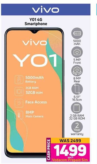 Game Vivo Y01 4G Smartphone offer
