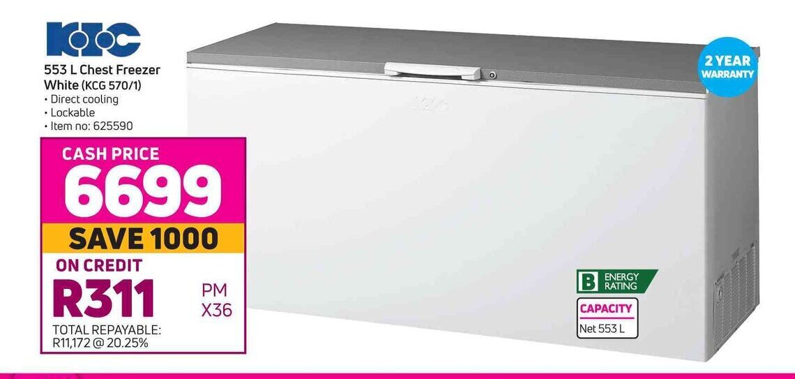 KIC 553 L Chest Freezer offer at Game