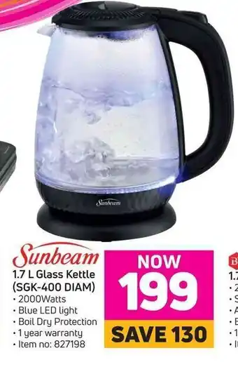 Game Sunbeam 1.7L Glass Kettle offer