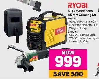 Game Ryobi 120 A Welder and 115 mm Grinding Kit Welder offer