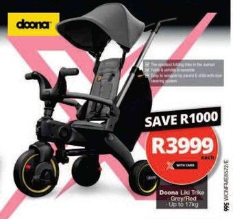 Doona Liki Trike Grey/Red