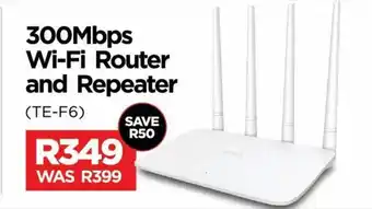 Tenda 300 Mbps Wi-Fi Router and Repeater