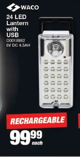 Mica Waco 24 LED Lantern with USB offer