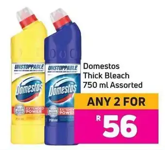 Game Domestos Thick Bleach any 2 x 750ml assorted offer