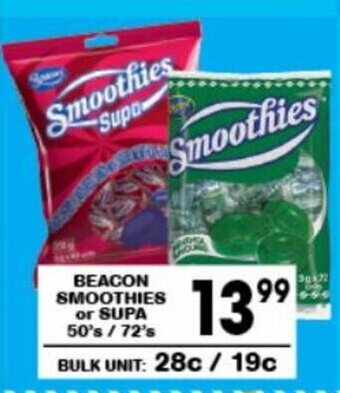 Giant Hyper Beacon Smoothies or Supa 50's / 72's offer