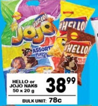 Hello or Jojo Naks 50 x 20g
