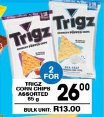 Trigz Corn Chips assorted 2 for 85g