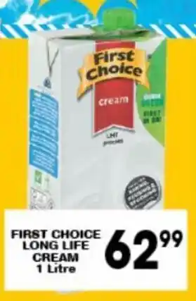Giant Hyper First Choice Long Life Cream 1 litre offer