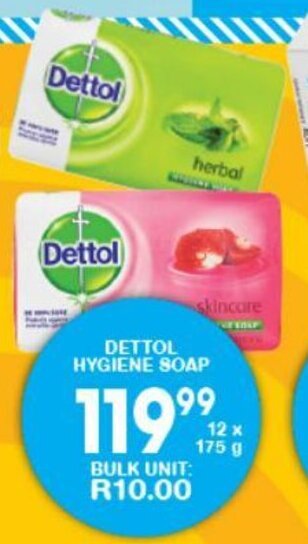 Giant Hyper Dettol Hygiene Soap 12 x 175g offer