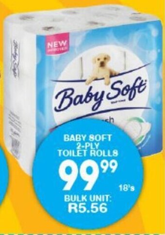 Giant Hyper Baby Soft 2-Ply Toilet Rolls 18's offer