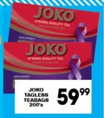 Giant Hyper Joko Tagless Teabags 200's offer